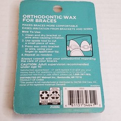 Equate Orthodontic Wax for Braces 1 Pack, Unscented