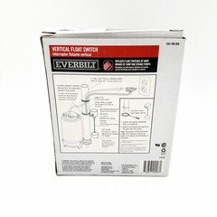 Everbilt EBPBV Vertical Float Switch for Sump Sewage Pump 8ft Piggyback Plug