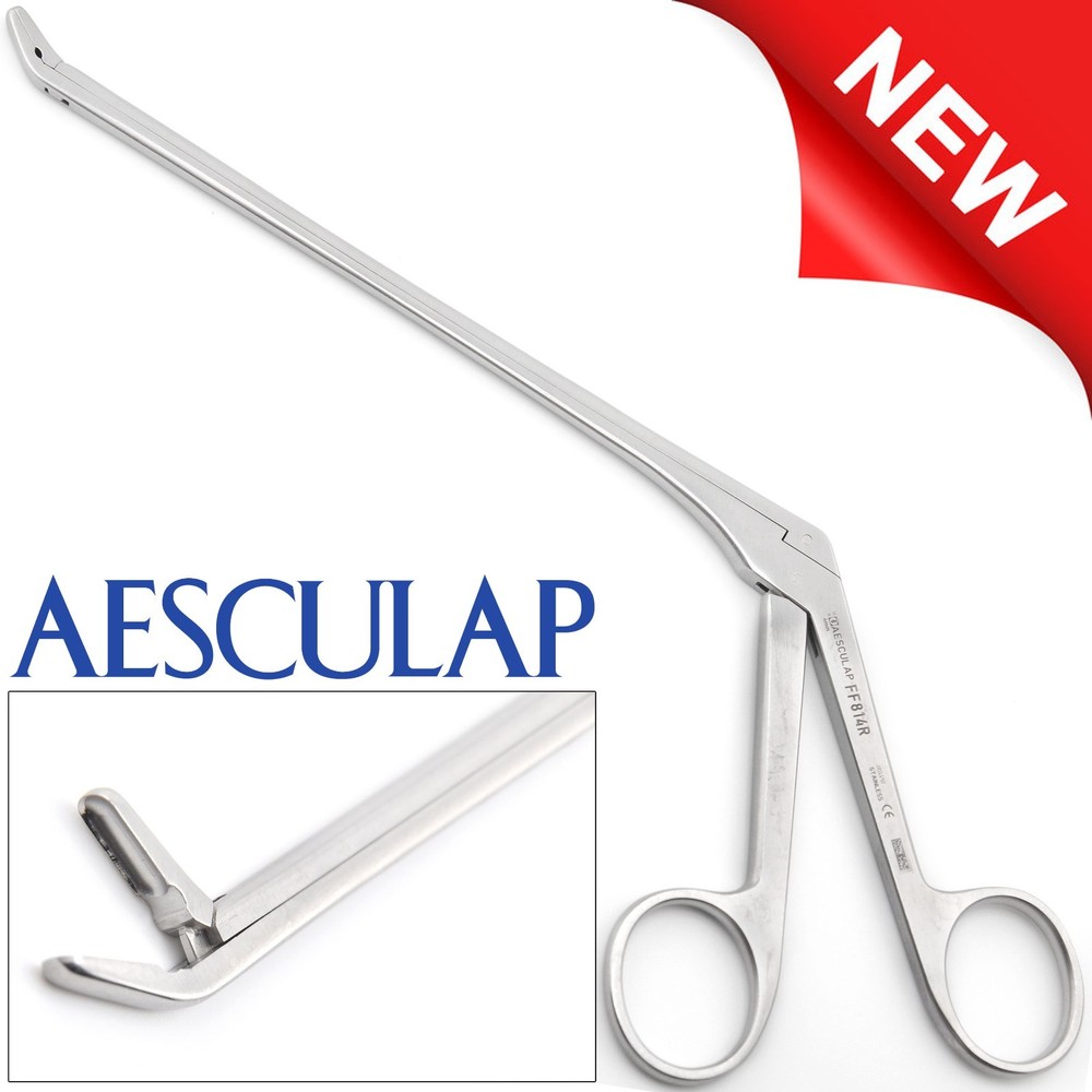 AESCULAP FF814R Surgical Spurling Pituitary Rongeur Angled Up 4x10mm Bite 7″