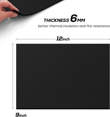 High Temp 9x12in Carbon Felt Insulation Blanket – Fire Protection Up to 1800°F