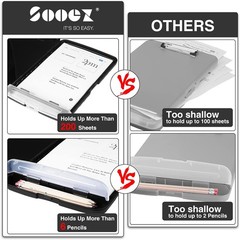 Clipboard with Storage Heavy Duty Clip Boards 8.5X11 with 2 Storage Case