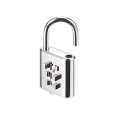 6-Digit Combination Padlock Push Button Lock for Locker Cabinet Silver Tone 2Pcs