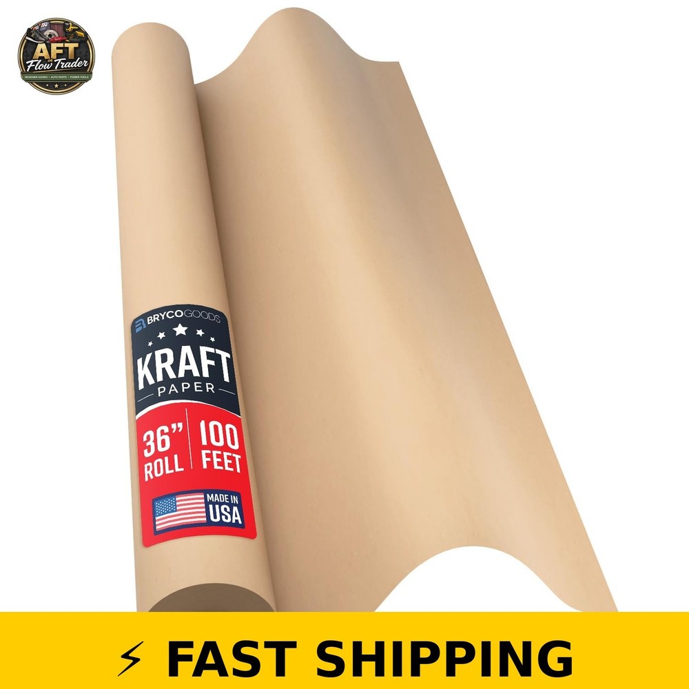 Bryco Goods Large Brown Kraft Paper Roll 36″ x 1200″
