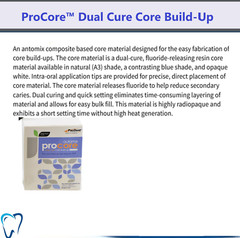 Dental Core Material PacDent Core Buildup ProCore A2, 1 x 50ml & 10 HP Mix Tips