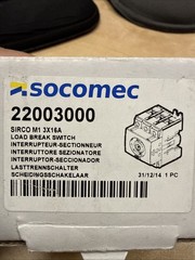 Socomec Load Break Switch 22003000 New