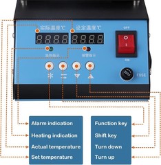 Lead-Free Titanium Solder Pot 500W Dual Digital Display 2.3kg Capacity 600°C Max