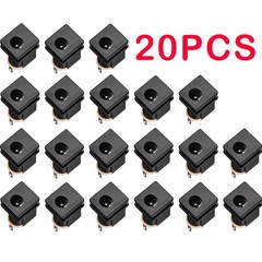 20PCS Power Jack Socket Female Panel Mount Connector DC-015 0.5A DC30V 3 Pin NEW