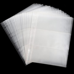 100 Sheets Currency Pages for Paper Money Collection 3 Pockets Currency Sleeve
