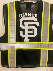 ⚾🦺SAN FRANCISCO BLACK SAFETY PPE VEST REFLECTIVE STRIP SIZE M-4XL SF GIANTS⚾