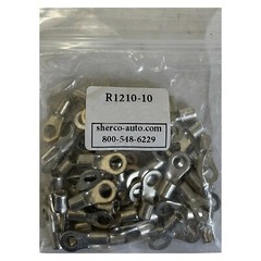 (100) Non-Insulated 12-10 Gauge #10 Ring Terminal Uninsulated Wire Connector USA