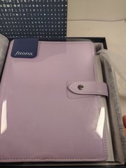 Filofax Malden Mini 6 Hole Pocket Orchid Leather Cover Unused W/ Box From Japan