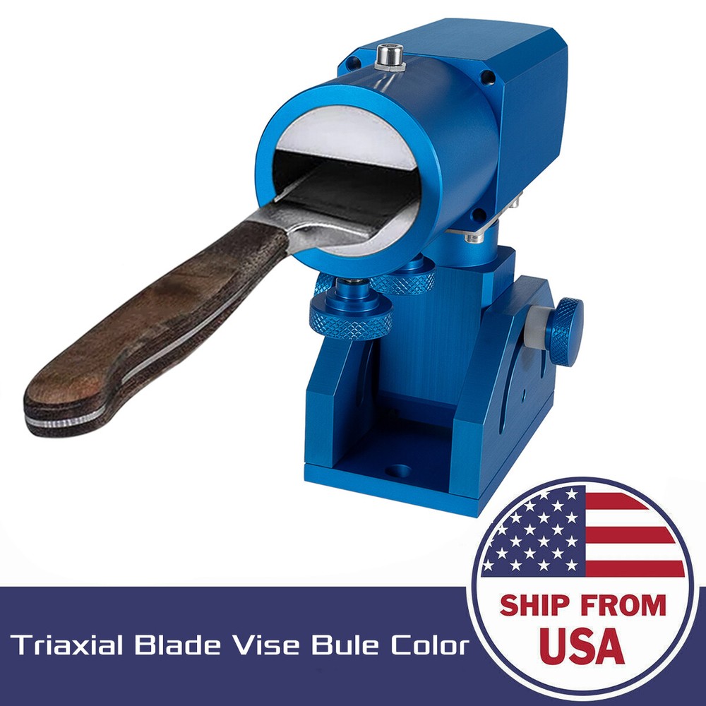 Triaxial Blade Vise Bule Color with 360-degree Swivel Base