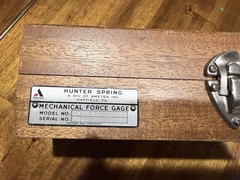 AMETEK Hunter Spring LP-100 Mechanical Force Gauge Push Pull Tester w/ Wood Case