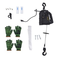 2-in-1 1500W Portable Electric Hoist Winch 1100lbs With Wireless Remote Control