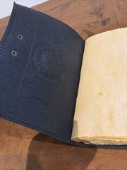 Handmade Leather Spell Book Journal Tiger Eye Stone Clasp ~100 Pages