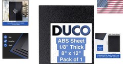 Versatile Black ABS Plastic Sheet 3mm 8×12 USA Textured Matte DIY