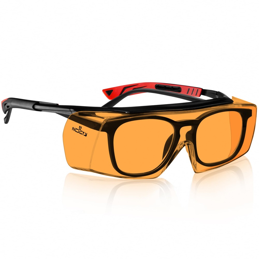 Blue Light Blocking Safety Glasses Over Eyeglasses with 100% UV Protection — …