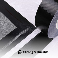 12 Rolls – Duct Tape 2 Inch x 60 Yards 6 Mil – Utility Grade Adhesive Tape Black