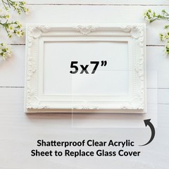 [10-Pack] SimbaLux® Acrylic Sheet Clear 5”x7” 0.08” Thick (2mm) Plexiglass