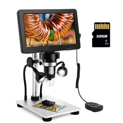 Microscopio LCD 7″ 1200X 12MP 1080P con Soporte Metálico y SD 32GB