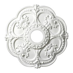 18 inch x 1-1/2 inch Floral Polyurethane Ceiling Medallion Single Pack