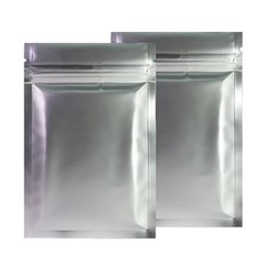 3X5in Lightproof Silver Zipper Bags Resealable Heat Sealable Mylar Pouches