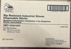 5x VENOM STEEL Nitrile Gloves Rip Resistant Size Fits Most 500 Total