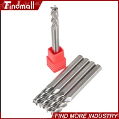 5x 1/4″ 4 Flute 2-1/2″ Overall Length 3/4″ LOC Carbide End Mill- TiALN COATED