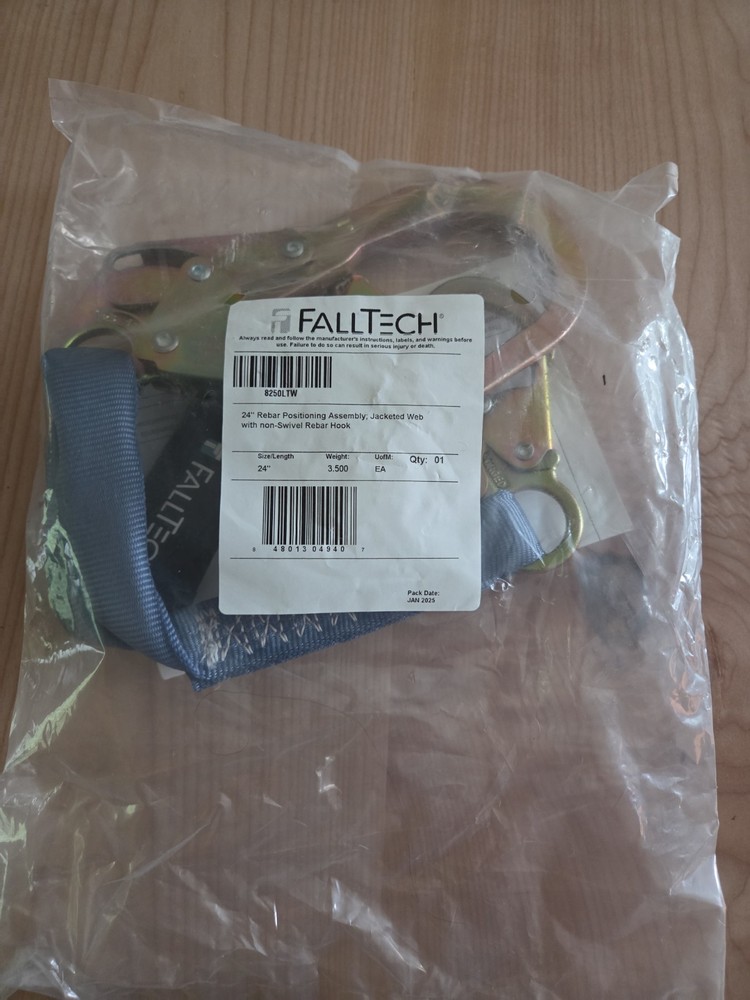 NEW Falltech Chain Rebar/Positioning Lanyard assembly Non-swivel 8250LTW
