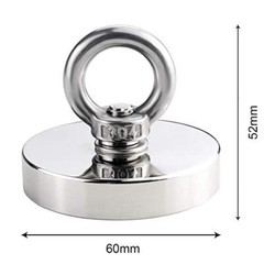 500Lb (227Kg) Imanes De Pesca De Neodimio Super Potentes De Grado Magnetico