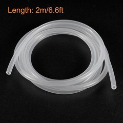 Clear Silicone Tubing 1/8″(3.2mm) ID 1/4″(6.4mm) OD 1/16″ Wall 6.6ft Flexible