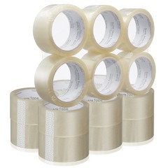 18 Rolls Carton Sealing Clear Packing Tape Box Shipping – 2 mil 2″ x 55 Yards