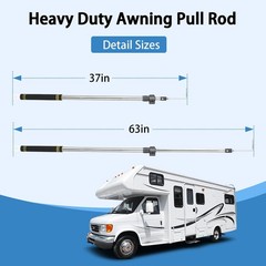 RV Awning Opener Puller Reach Rod, 38″ to 64″ Awning Pull Rod Tool for RV Can…