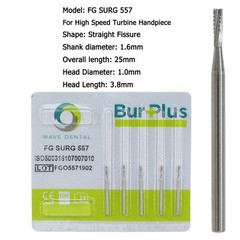 Wave Dental Burs Carbide Surgical High Speed FG SURG 557 558 701 702 703 Prima