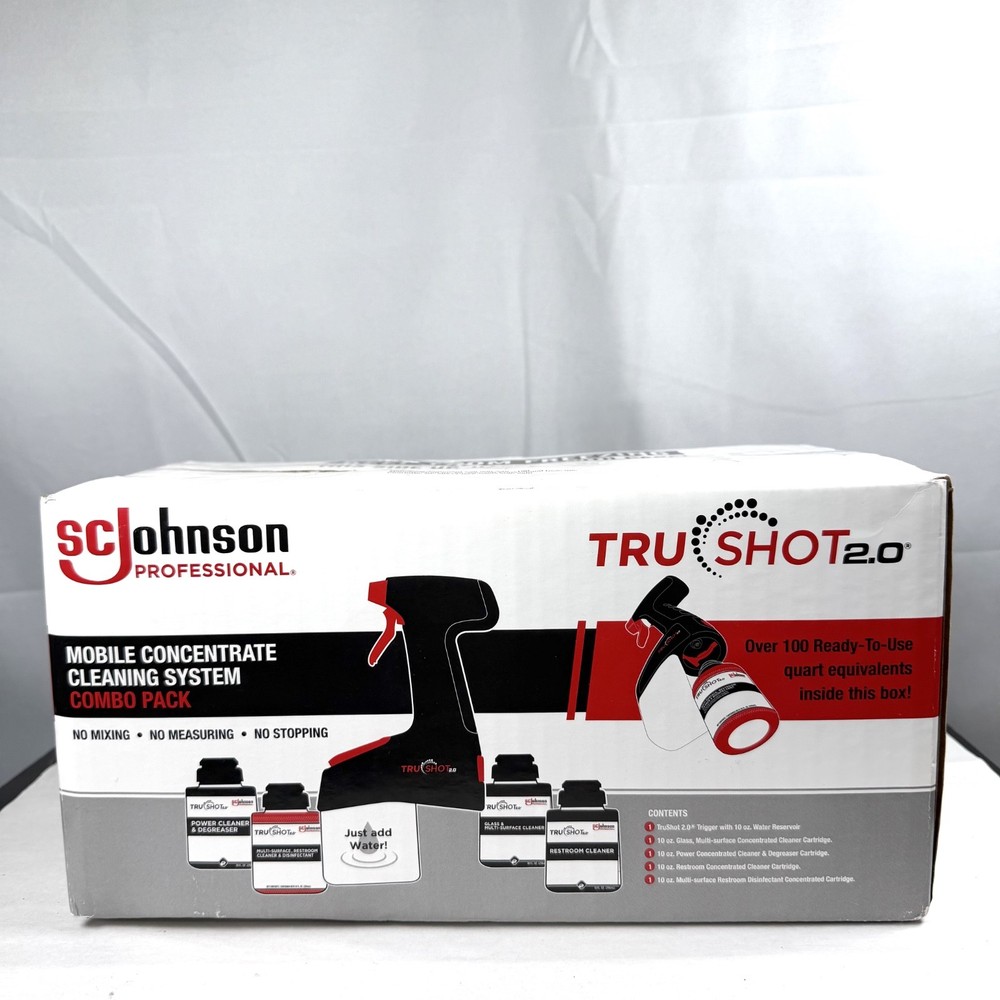 SC Johnson TruShot 2.0 Cleaning System 4×10 fl oz Multi-Surface / New / Sealed
