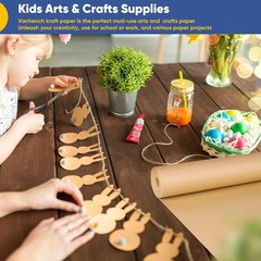 Brown Kraft Paper Roll 17.8″ x1200″ (100′) Crafts Gift Wrapping Packing Shipping