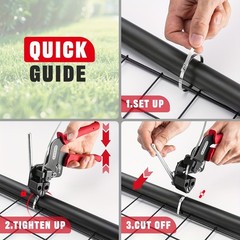 150 PCS Metal Zip Ties & Stainless Steel Cable Tie Gun Heavy Duty Tool Set⭕️