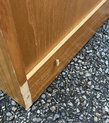 Vintage Industrial Mission Style Oak Wood Filing File Cabinet 2 Drawer / No Key