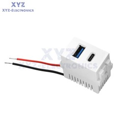 Type 128 USB Power Module 220V Socket 5V 2.1A USB+Type-C Charge Socket Module