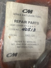 Columbus McKinnon CM Series 640 40513 640-120 Hoist Crane Lever Cap