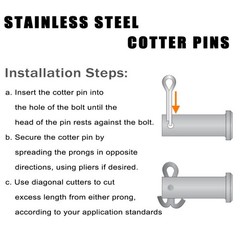 230 Pcs Cotter Pin Assortment Set 304 Stainless Steel Value Kit US