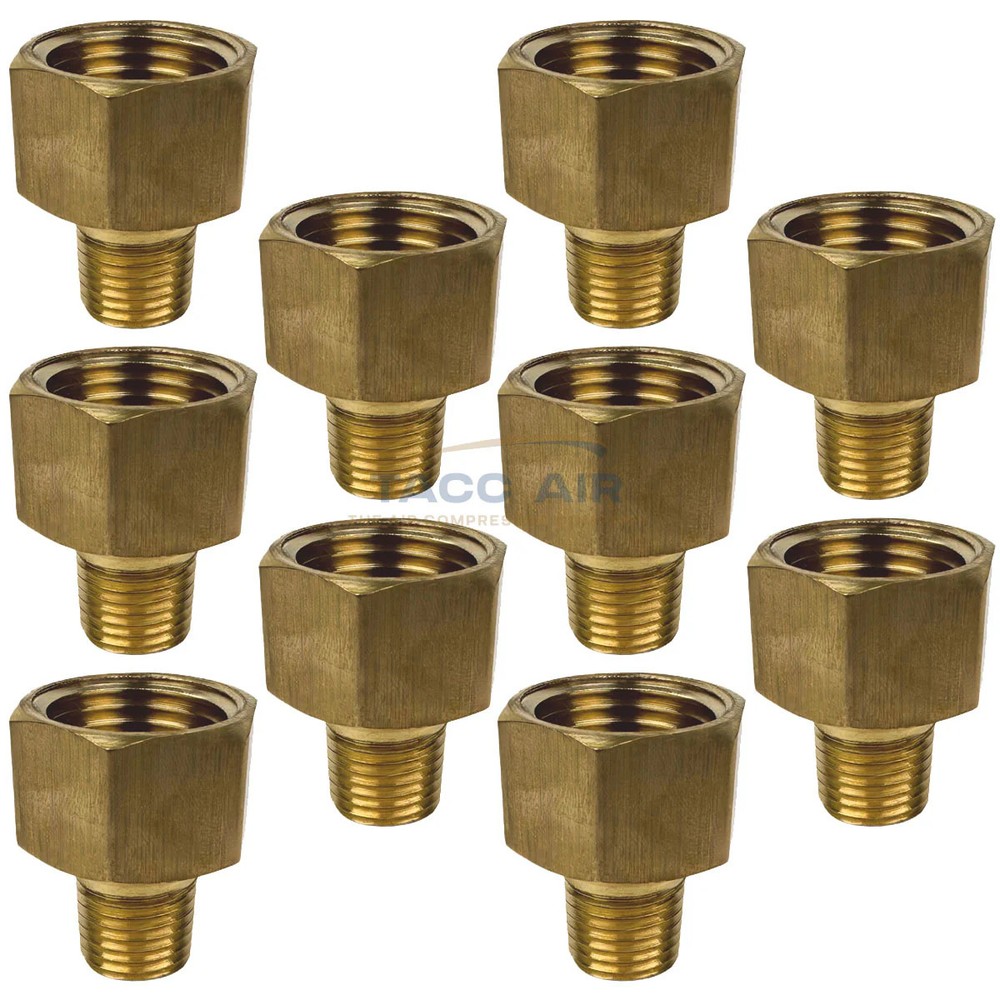 10 Pack Brass Reducer Adapter 1/2″ Female X 1/4″ Male NPT Pipe Reducing Fitting