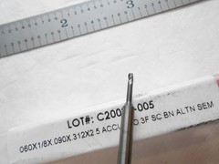 NEW ACCUPRO USA .060″ CUT DIA X .090″ LOC X 2-1/2″ L 3FL CC CARBIDE BALL ENDMILL