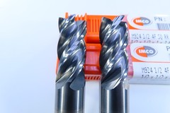 LOT ( 5 PCS ) IMCO 1/2″ POW-R-FEED SQUARE CORNER CARBIDE 67213 CNC END MILLS