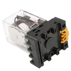 MK2P I General Purpose Electromagnetic Power Relay DC 12V Coil 8 Pin DPDT Base