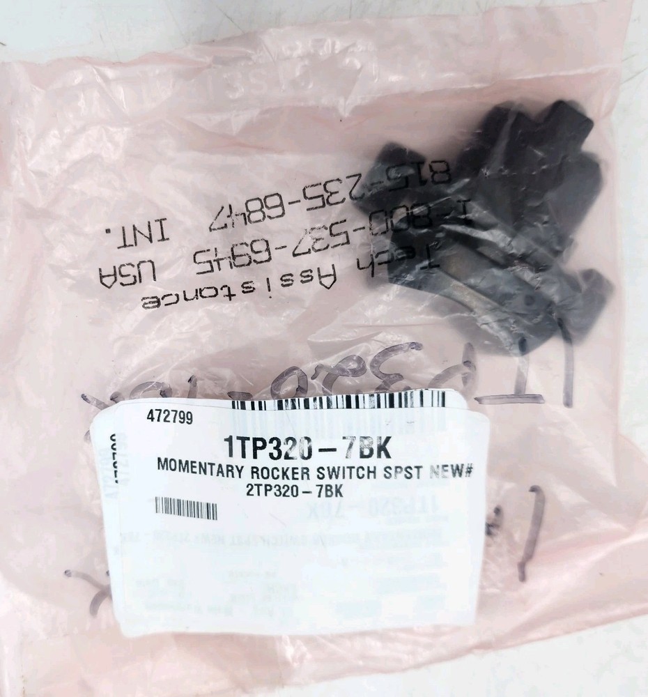 Momentary Rocker Switch 1TP320-7BK SPST 1TP8-7 New # 2TP320-7BK 472799