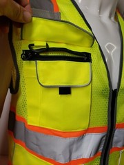 FX High Visibility Reflective BLACK OR BLUE Safety Vest w/ ID pocket FXSV8-BK
