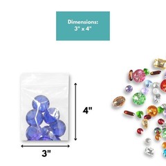 4 Mil Clear Zipper Reclosable Plastic Bags 3″ x 4″ Small Self Seal Bag 10000 Pcs