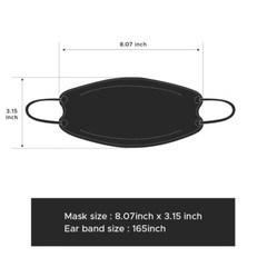 [40 Packs] Black All Keeper KF94 Face Safety Masks 4-Layers Filter USA Seller