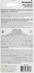 Permatex 81158 Black Silicone Adhesive Sealant, 3 oz. Tube, Pack of 1